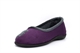 Sleepers Womens June Flower Ballerina Memory Foam Slippers With Rubber Sole Purple