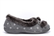 Sleepers Womens Marge Polka Dot Pom-Pom Memory Foam Cuff Slippers Grey