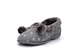 Sleepers Womens Marge Polka Dot Pom-Pom Memory Foam Cuff Slippers Grey