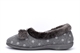 Sleepers Womens Marge Polka Dot Pom-Pom Memory Foam Cuff Slippers Grey