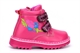 Girls Glitter Touch Straps and Side Zip Fastening Embroidered Ankle Boots Pink/Fuchsia