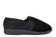 Mens William Quilted Twin Gusset Carpet Slippers Black