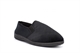 Mens William Quilted Twin Gusset Carpet Slippers Black