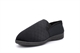 Mens William Quilted Twin Gusset Carpet Slippers Black