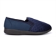 Mens William Quilted Twin Gusset Carpet Slippers Navy