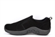 PDQ Mens Ryno Twin Gusset Slip On Real Suede Casual Shoes Black