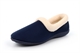Sleepers Womens Sandie II Collared Memory Foam Slipper With Fleecy Lining Navy
