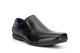 US Brass Mens Stud Twin Gusset Low Profile Slip On Shoes Black