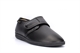 Dr Keller Mens Touch Fastening Slippers With Faux Leather Upper Black