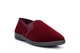 Zedzzz Mens Twin Gusset Slip On Slippers With Soft Velour Upper Wine