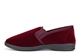 Zedzzz Mens Twin Gusset Slip On Slippers With Soft Velour Upper Wine
