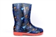 Boys Jurassic Waterproof Wellington Boots With Textile Lining Blue