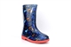 Boys Jurassic Waterproof Wellington Boots With Textile Lining Blue