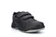 Dek Mens Arizona Wide Fit Touch Fastening Coated Leather Trainers Black (E Fitting)