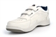 Dek Mens Arizona Wide Fit Touch Fastening Coated Leather Trainers White (E Fitting)