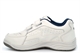 Dek Mens Arizona Wide Fit Touch Fastening Coated Leather Trainers White (E Fitting)