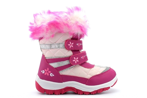 Mercury Girls Holly Touch Fastening Snow Boots Pink/Fuchsia