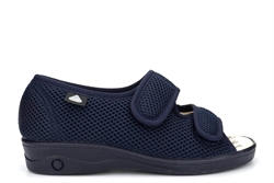 Celia Ruiz Womens Wide Open Touch Fastening Washable Extra Wide Sandals Navy Blue (EEE Fitting)