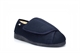 Celia Ruiz Womens/Mens Wide Open Touch Fastening Washable Extra Wide Slippers Navy Blue (EEE Width)