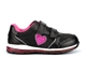 Renda Girls Touch Fastening Heart Trainers Black