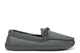 Response Mens Ultra Lightweight Moccasin Slippers With Cotton Lining Grey
