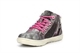 Funky Girls Star High Top Glitter Trainers Silver