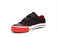 Boys Touch Fastening Canvas Pumps Black/Red