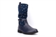 Blue Queen Girls Lightweight Star Mid Calf Boots Navy
