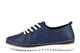Mod Comfys Womens Softie Leather Casual Shoes With Leather Comfort Insole And Rubber Sole Navy Blue