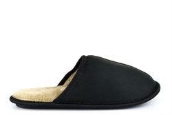 Mens Harry Lightweight Mule Slippers With Soft Insole Black