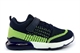 Urban Jacks Boys Bertie Touch Fastening Trainers With Elasticated Lace Navy/Lime