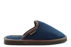 Sleepers Mens Stephen Faux Suede Lightweight Mule Slippers Navy