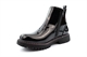 Cipriata Girls Adele Zip Fastening Ankle Boots Patent Black