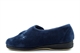 Sleepers Womens Gemma Memory Foam Embroidered Touch Fastening Slippers Navy/Blue