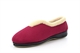 Sleepers Womens Olivia V-Throat Memory Foam Slip On Slippers With Rubber Sole Wine