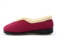 Sleepers Womens Olivia V-Throat Memory Foam Slip On Slippers With Rubber Sole Wine