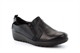 Boulevard Womens Twin Zip Lightweight Casual Shoes With Low Wedge Heel Black
