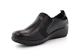 Boulevard Womens Twin Zip Lightweight Casual Shoes With Low Wedge Heel Black