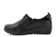 Boulevard Womens Twin Zip Lightweight Casual Shoes With Low Wedge Heel Black