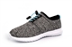 Girls Lightweight Stretchy Trainers With Elasticated Adjustable Lace Grey/Mint