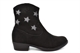Girls Ankle High Lightweight Cowboys Boots With Star Detail And Side Zip Fastening Black