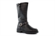 Canguro Girls High Leg Lightweight Calf Boots With Buckle And Gem Detail Black