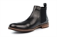Roamers Mens Twin Gusset Real Leather Chelsea Boots Black