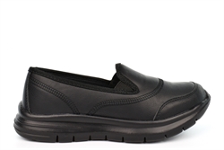 Dek Womens Super Lightweight Twin Gusset Slip On Casual Shoes Black