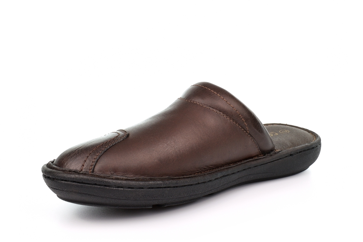 Zapatillas de cuero para hombre al aire libre mulas zuecos de cuero para hombre (ajuste pequeño compra 1 talla más) - Imagen 8 de 9