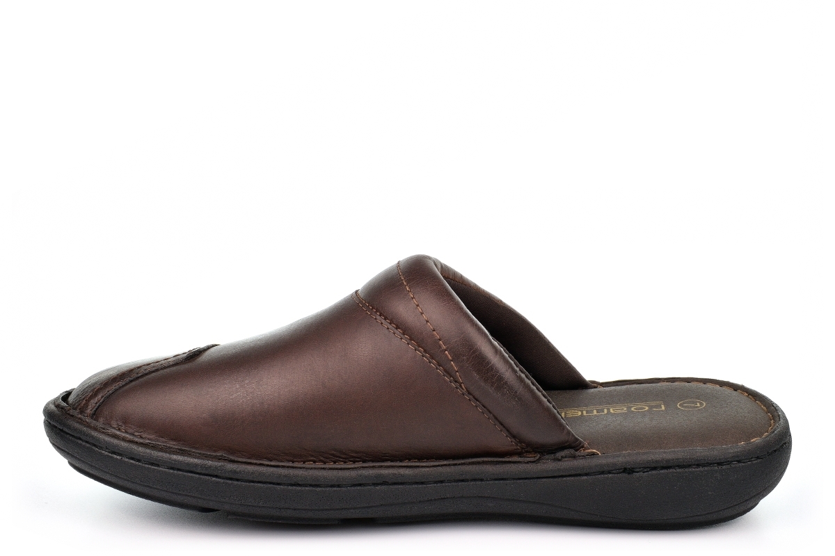 Zapatillas de cuero para hombre al aire libre mulas zuecos de cuero para hombre (ajuste pequeño compra 1 talla más) - Imagen 9 de 9