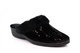 So Comfy Womens Megan Memory Foam Sequin Mule Slippers With Low Wedge Heel And Rubber Sole Black