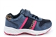 Dek Girls Pacific Elastic Lace And Touch Fastening Trainers With Glitter Panels Metallic Blue
