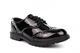 Miss Riot Girls Lace Up Brogue School Shoes Patent Black
