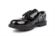 Miss Riot Girls Lace Up Brogue School Shoes Patent Black